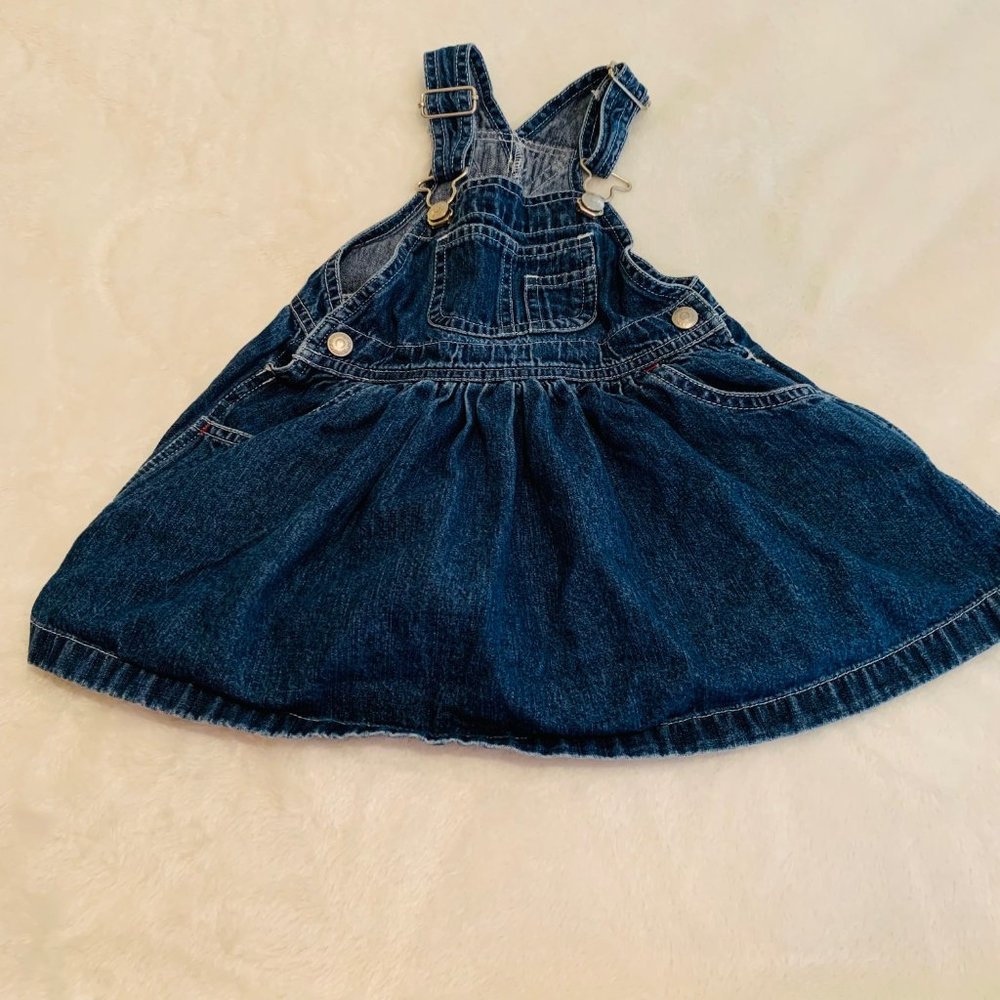 Baby Gap Denim Overall Jumper Dress Size L (12 to 18 months)